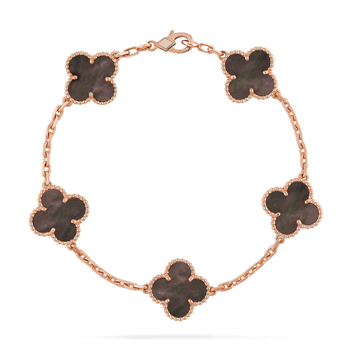 [Timi]New  CLOVER 5 MOTIF GRAY MOP BRACELET COLLECTION