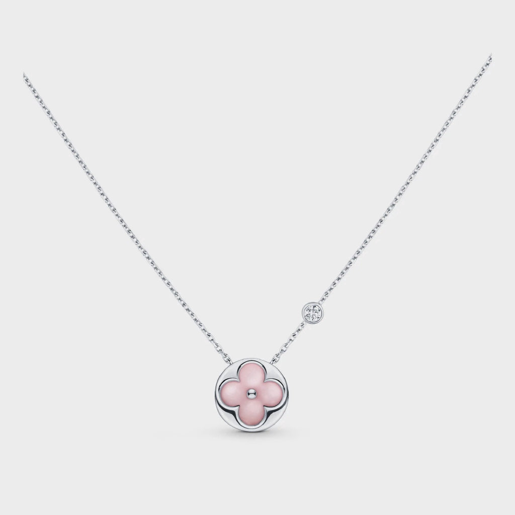 TimiSUN MOTIF PINK MOP SILVER BRACELET