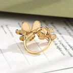 TimiCLOVER COMOS GOLD DIAMOND RING