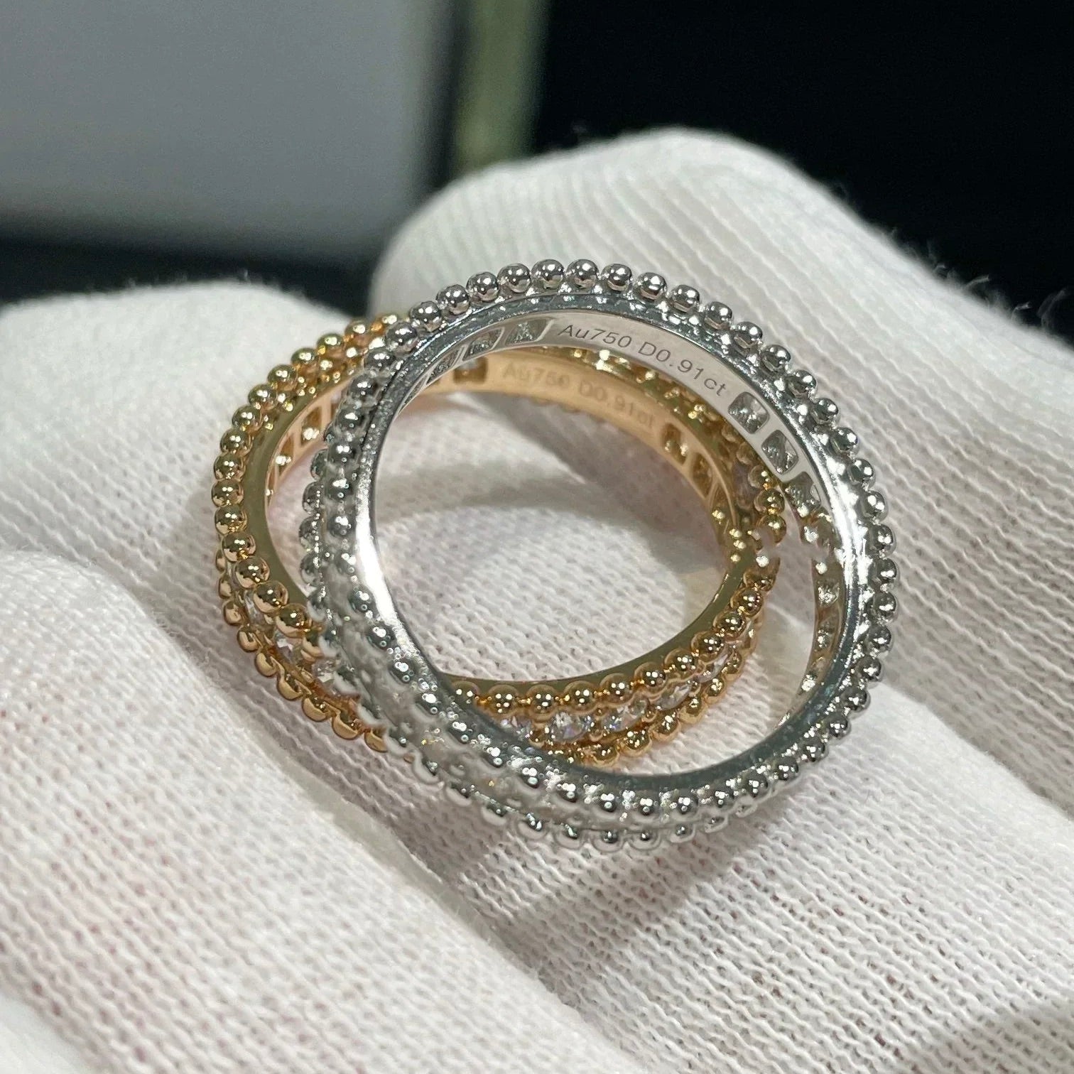 TimiPERLEE DIAMOND SILVER RING
