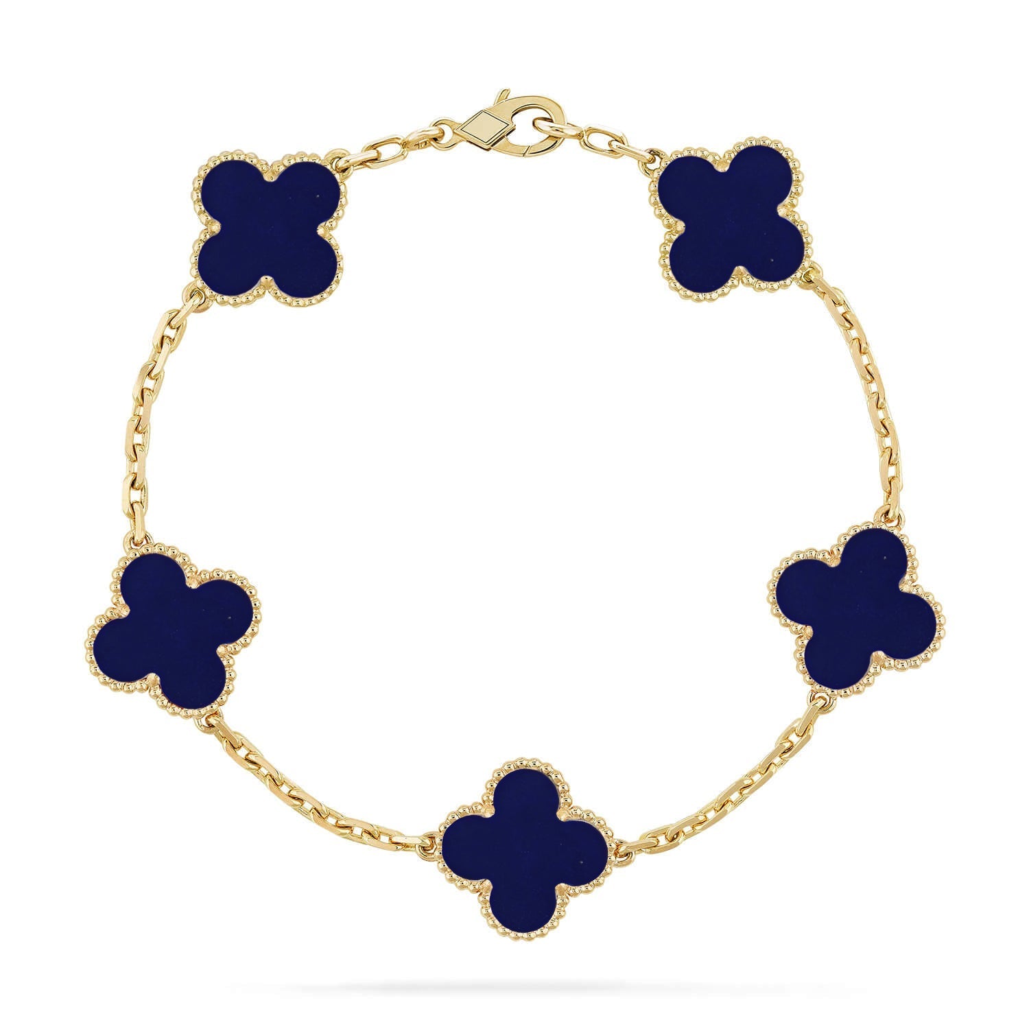 [Timi]New CLOVER 5 MOTIF LAPIS LAZULI BRACELET COLLECTION