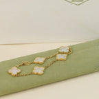 [Timi]New CLOVER WHITE PEARL MOP 5 MOTIF BRACELET COLLECTION