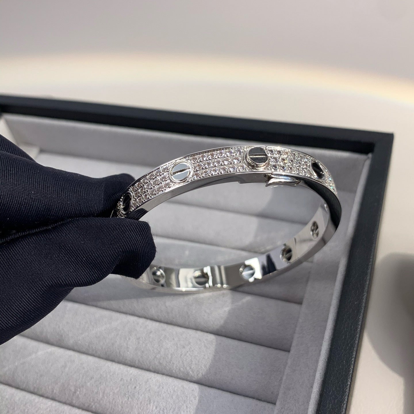 TimiLOVE BRACELET 6.1MM DIAMOND-PAVED CERAMIC