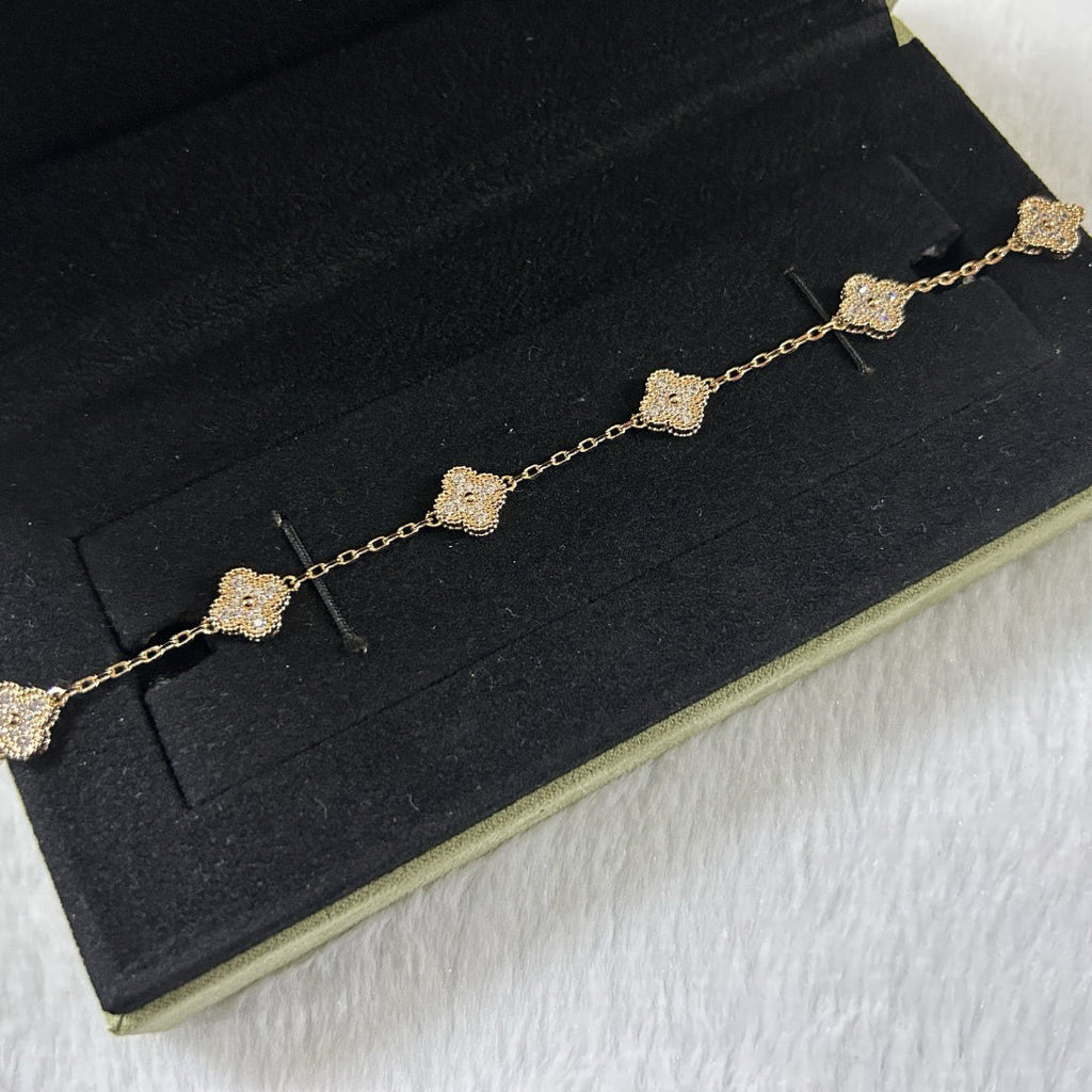 [Timi]New CLOVER 6 MOTIF DIAMOND BRACELET