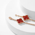 TimiCLOVER 10 MOTIFS CARNELIAN NECKLACE