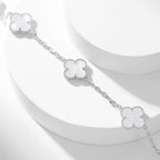 TimiCLOVER 10 MOTIFS WHITE MOTHER OF PEARL NECKLACE