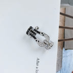 TimiFORCE LARGE HORSESHOE BLACK WHITE DIAMOND BRACELET ROSE GOLD