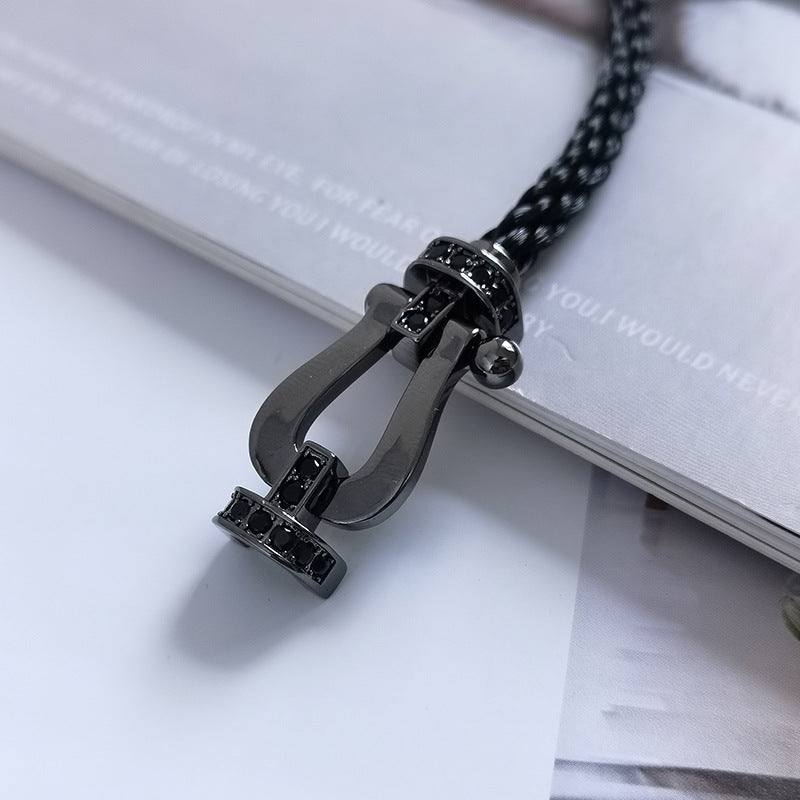 TimiFORCE LARGE SERIES HORSESHOE BLACK SAMURAI BRACELET