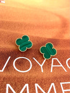 [Timi] CLOVER LARGE (20mm) 1 MOTIFS GREENER MOP STUD EARRINGS