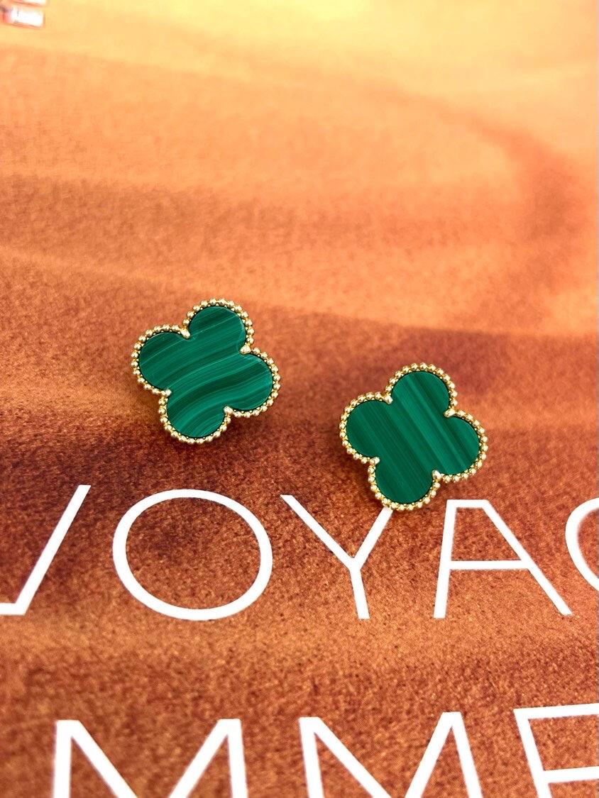 [Timi] CLOVER LARGE (20mm) 1 MOTIFS GREENER MOP STUD EARRINGS
