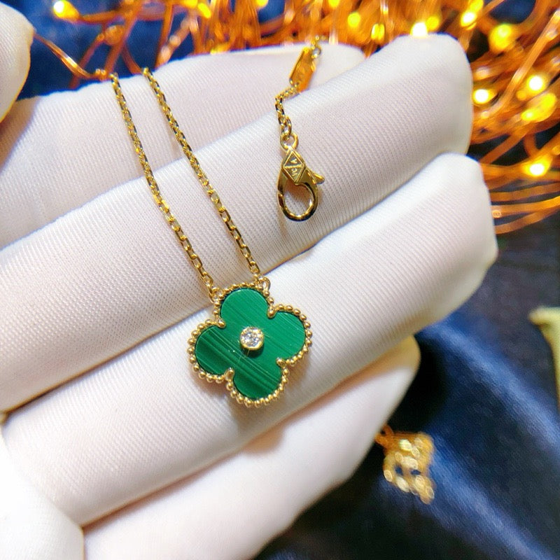 TimiCLOVER 15MM DIAMOND TURQUOISE NECKLACE