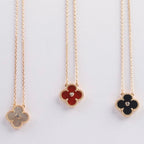 TimiCLOVER 15MM DIAMOND CARNELIAN NECKLACE