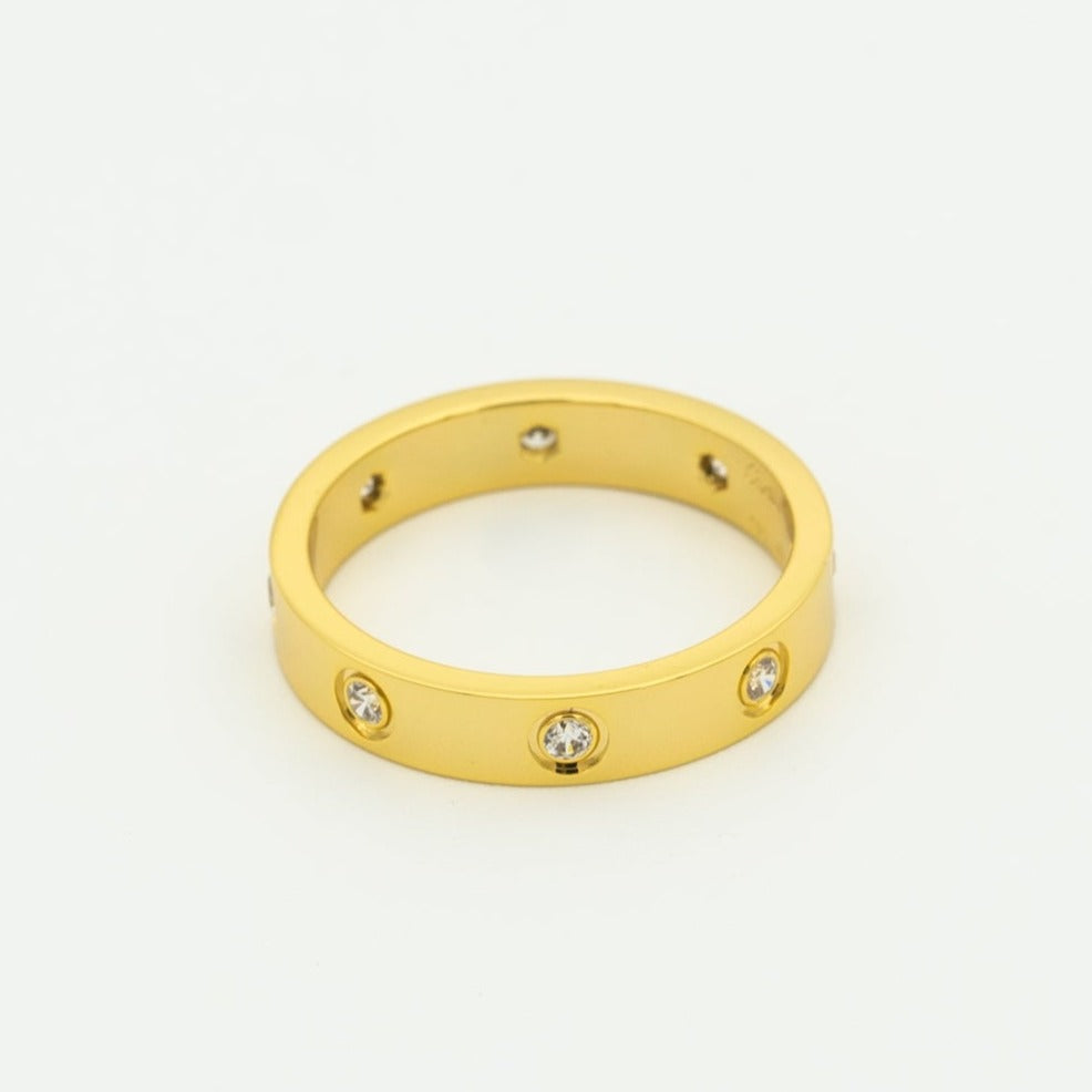 TimiLOVE RING 3.6MM 8 DIAMONDS