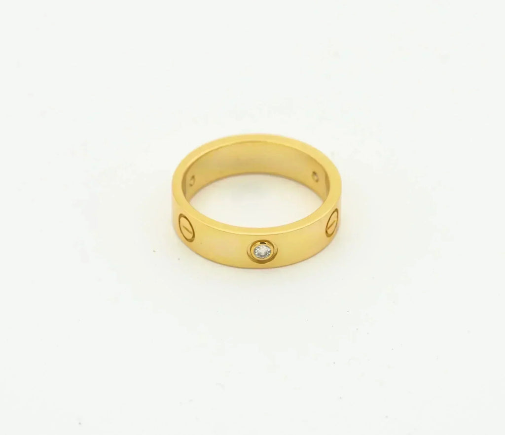 TimiLOVE RING 4MM 1 DIAMOND GOLD