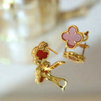 TimiCLOVER MEDIUM 1 MOTIFS CARNELIAN  EARRINGS
