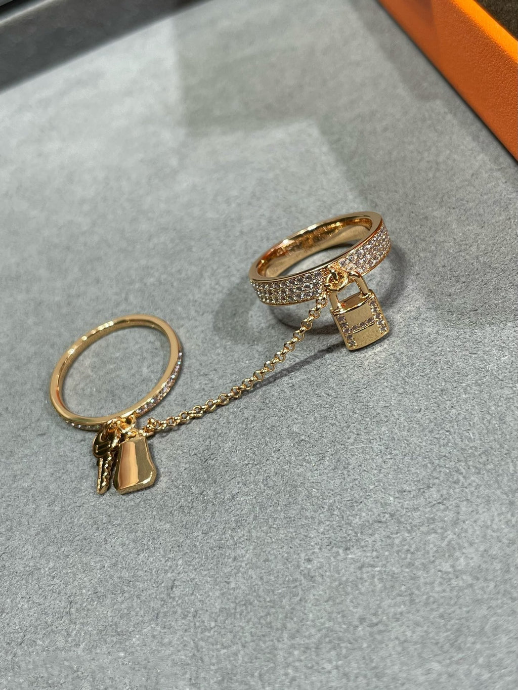 TimiHM KELLY CLOCHETTE DOUBLE RING IN  WITH DIAMONDS