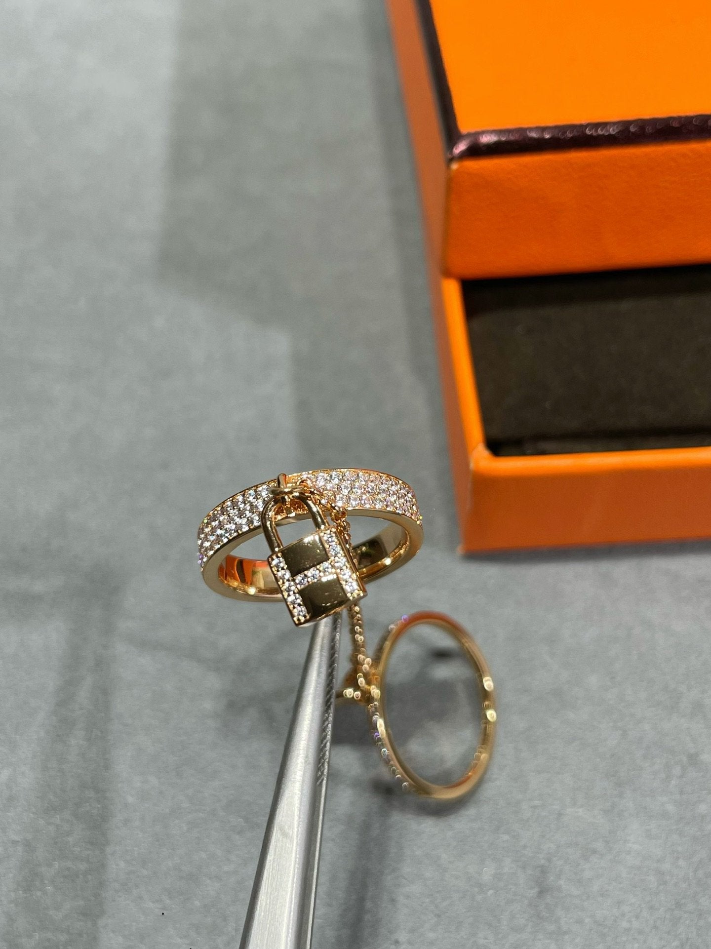 TimiHM KELLY CLOCHETTE DOUBLE RING IN  WITH DIAMONDS