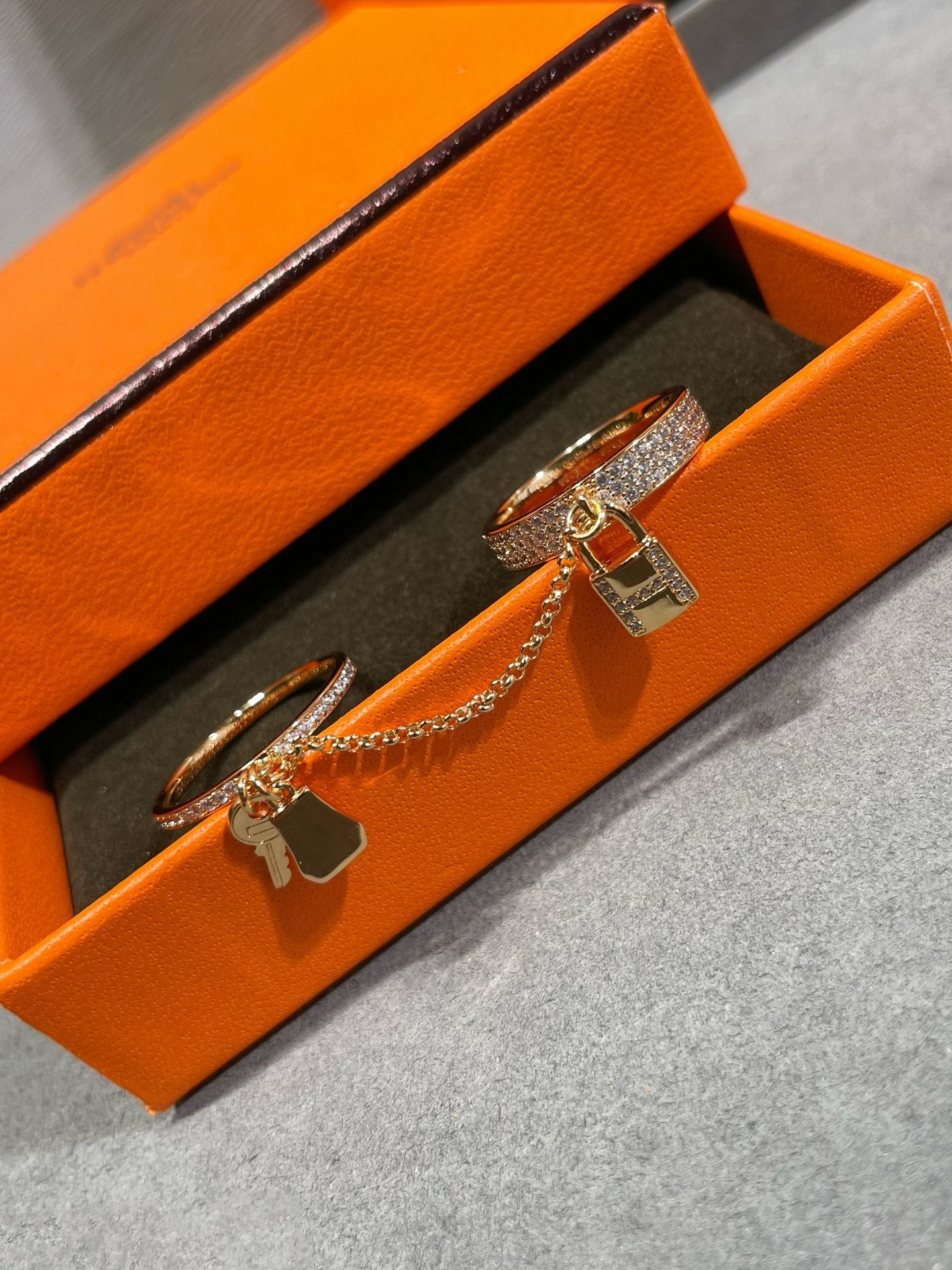TimiHM KELLY CLOCHETTE DOUBLE RING IN  WITH DIAMONDS
