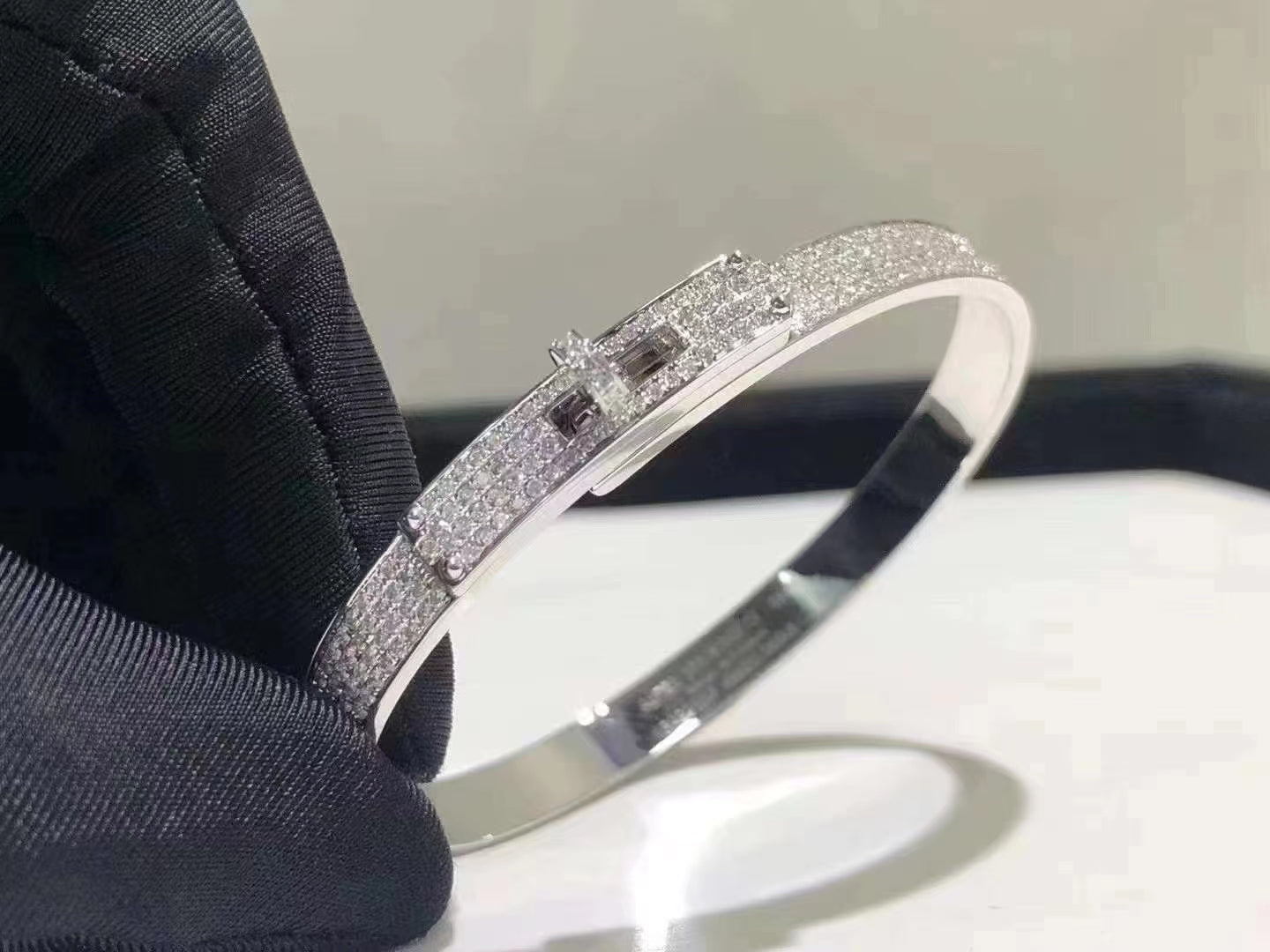 TimiHM KELLY BRACELET IN SILVER AND FULL PAVE DIAMOND