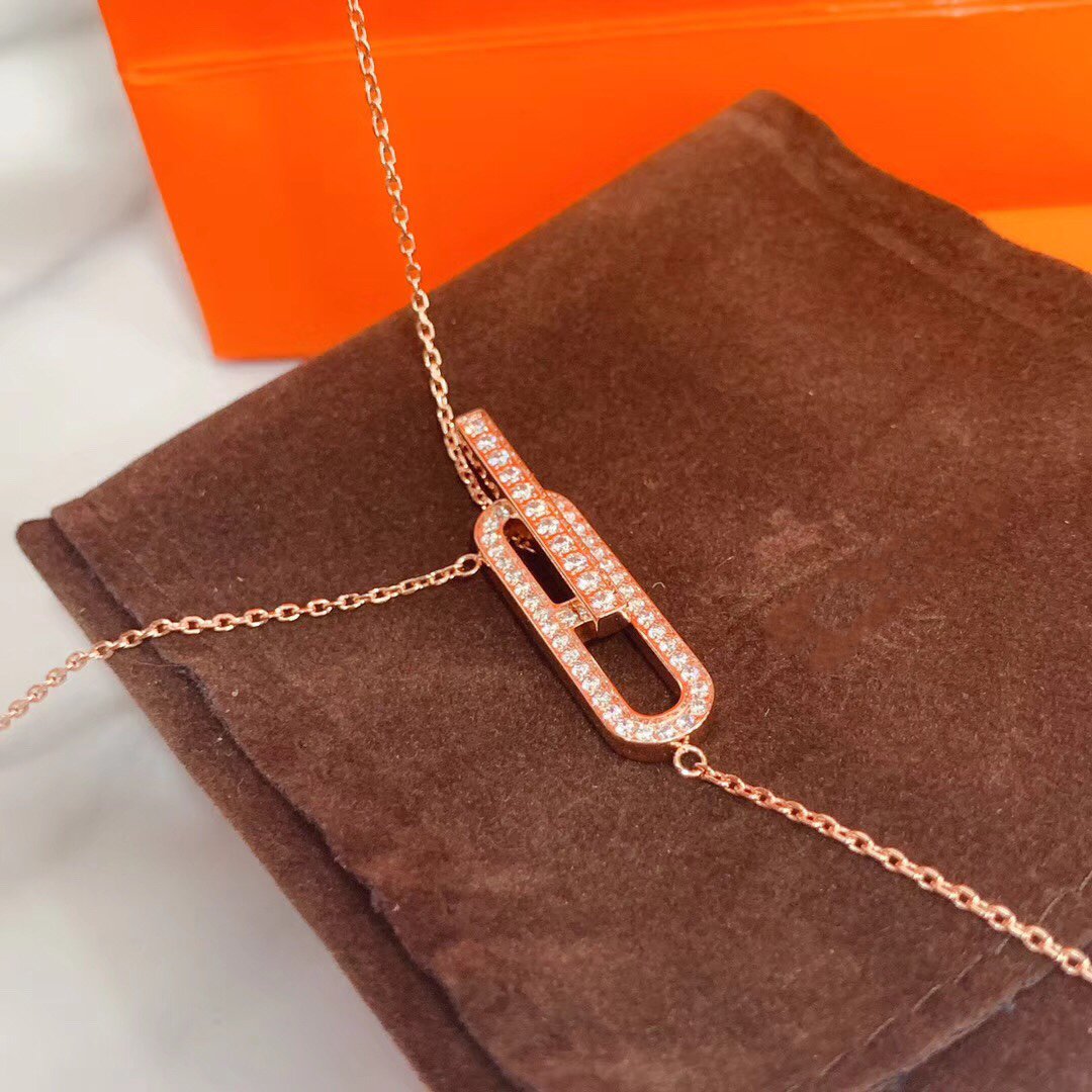 TimiHM NECKLACE PLATINUM ROSE GOLD DIAMOND