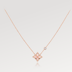 TimiSTAR PINK MOP 1 DIAMOND PINK GOLD NECKLACE