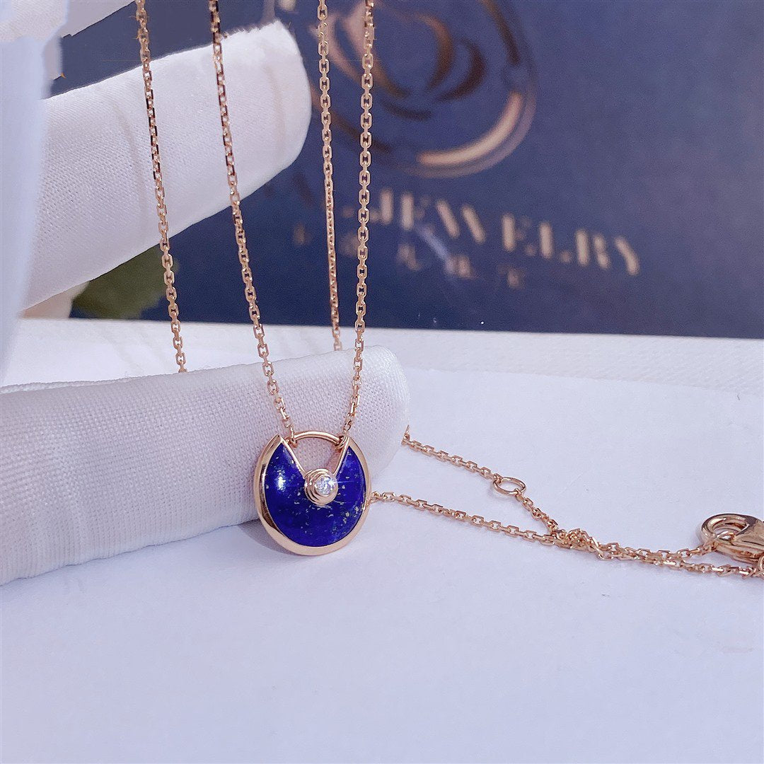 TimiAMULETTE ROSE GOLD AGATE NECKLACE