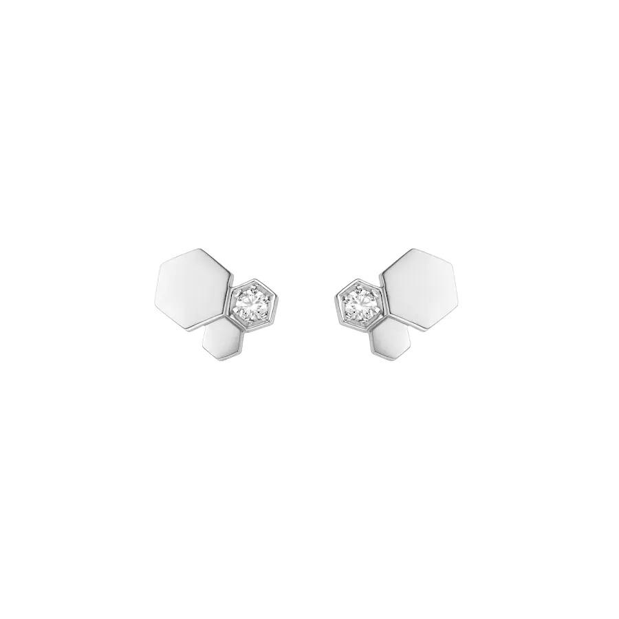TimiBEE LOVE SILVER DIAMOND EARRINGS