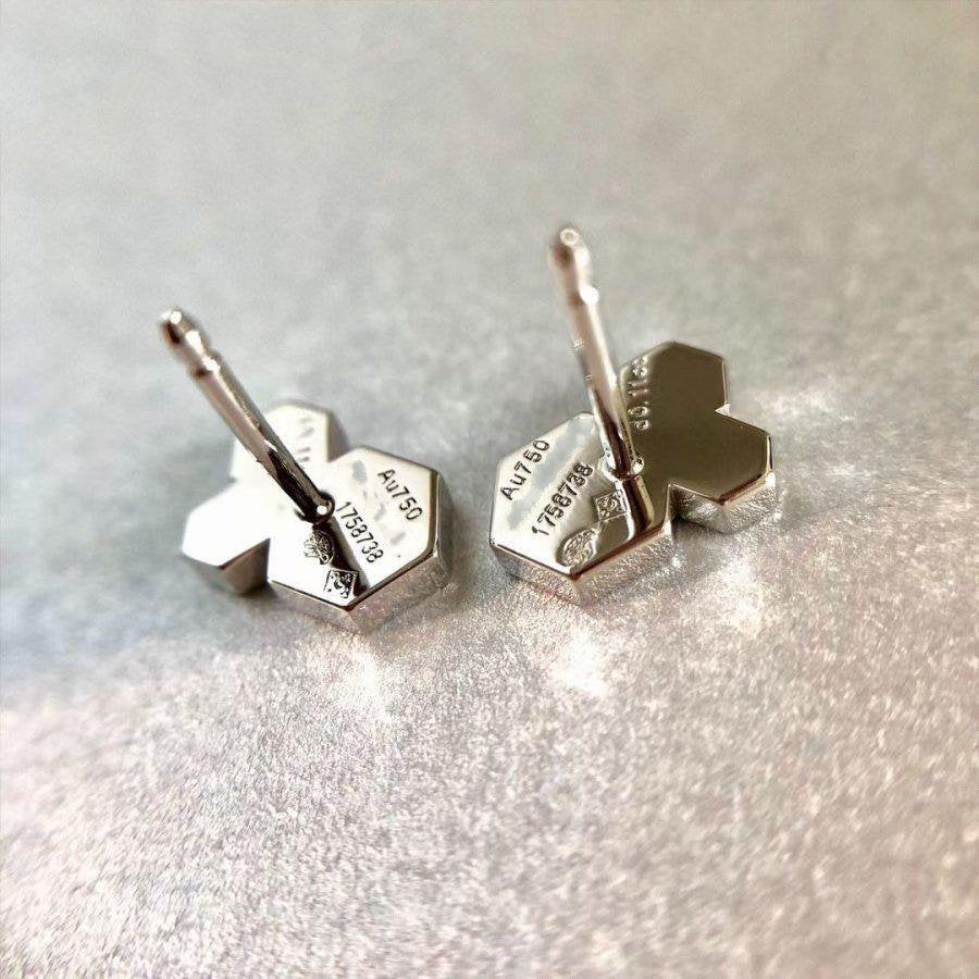 TimiBEE LOVE SILVER DIAMOND EARRINGS