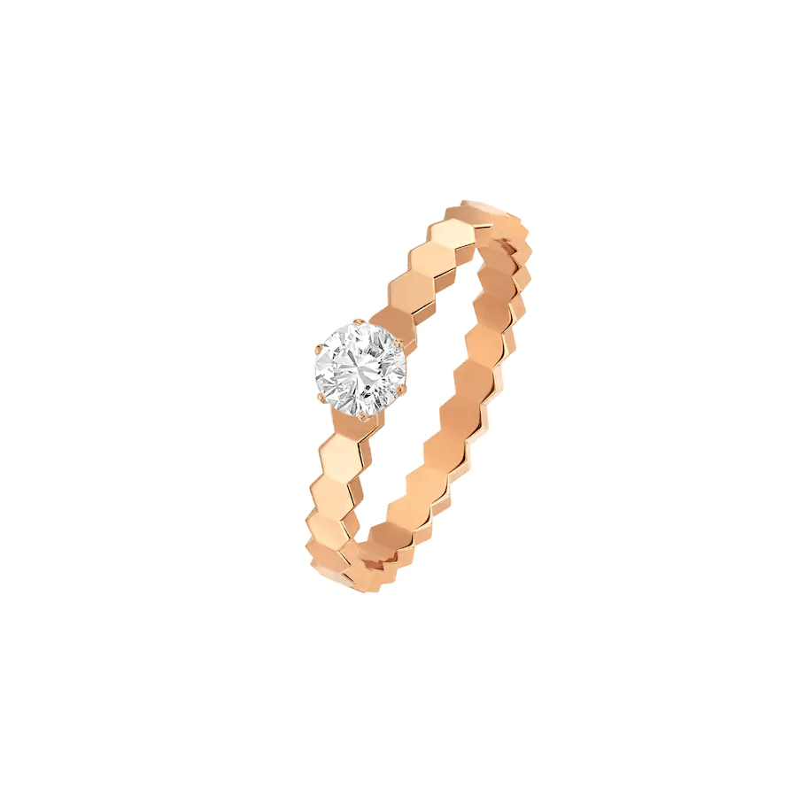 TimiBEE LOVE RING PINK GOLD 1 DIAMOND
