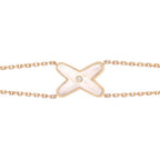 TimiJEUX BRACELET WHITE MOP PINK GOLD 1 DIAMOND