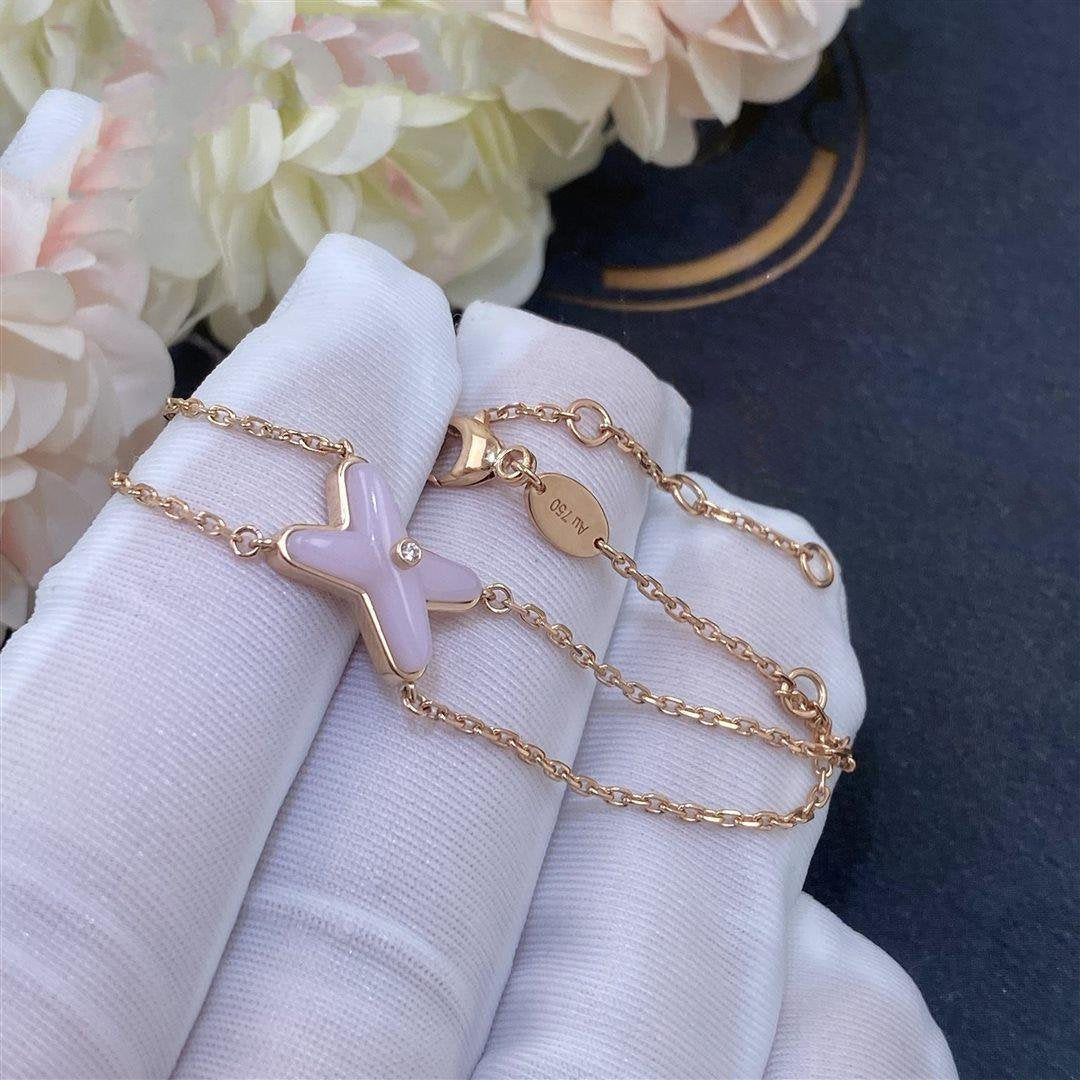 TimiJEUX BRACELET PINK MOP PINK GOLD 1 DIAMOND