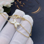 TimiJEUX BRACELET WHITE MOP GOLD 1 DIAMOND