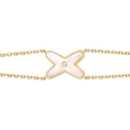 TimiJEUX BRACELET WHITE MOP GOLD 1 DIAMOND
