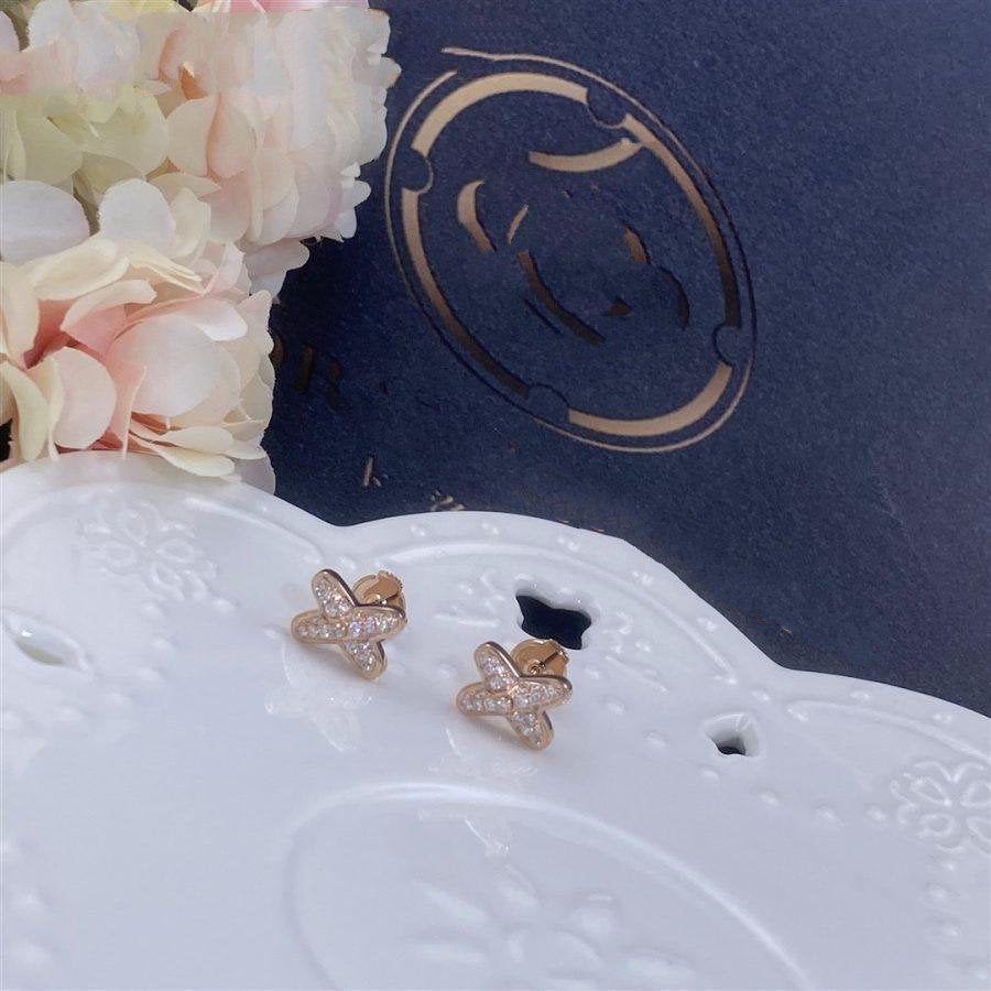 TimiJEUX DE PINK GOLD DIAMOND EARRINGS