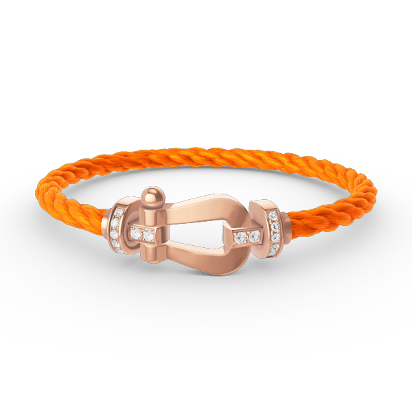 TimiFORCE LARGE HORSESHOE HALF DIAMOND BRACELET ROSE GOLD