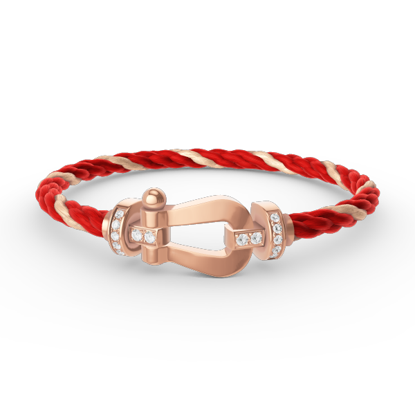 TimiFORCE LARGE HORSESHOE HALF DIAMOND BRACELET ROSE GOLD