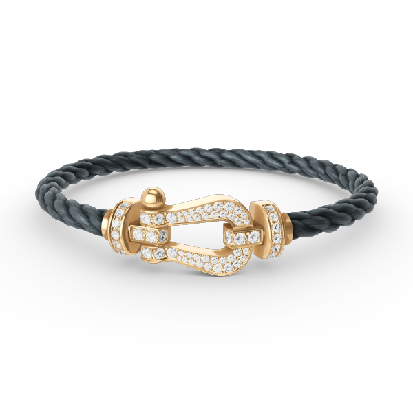 TimiFORCE LARGE HORSESHOE FULL DIAMOND BRACELET GOLD