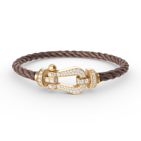 TimiFORCE LARGE HORSESHOE FULL DIAMOND BRACELET GOLD