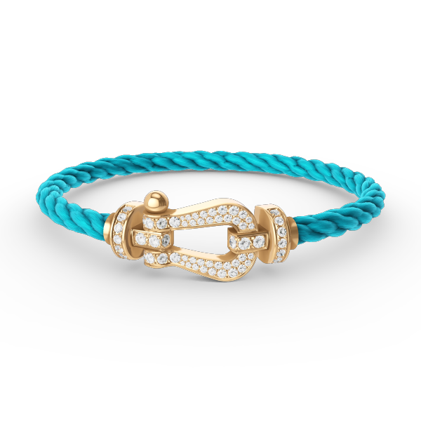 TimiFORCE LARGE HORSESHOE FULL DIAMOND BRACELET GOLD