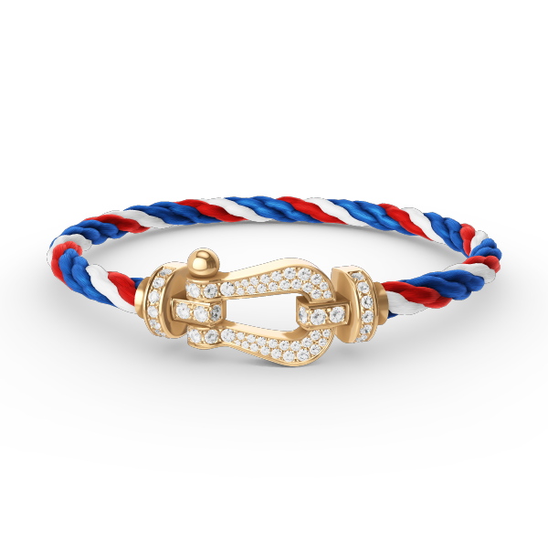 TimiFORCE LARGE HORSESHOE FULL DIAMOND BRACELET GOLD