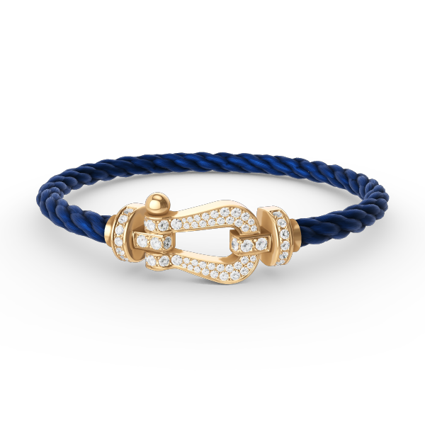 TimiFORCE LARGE HORSESHOE FULL DIAMOND BRACELET GOLD