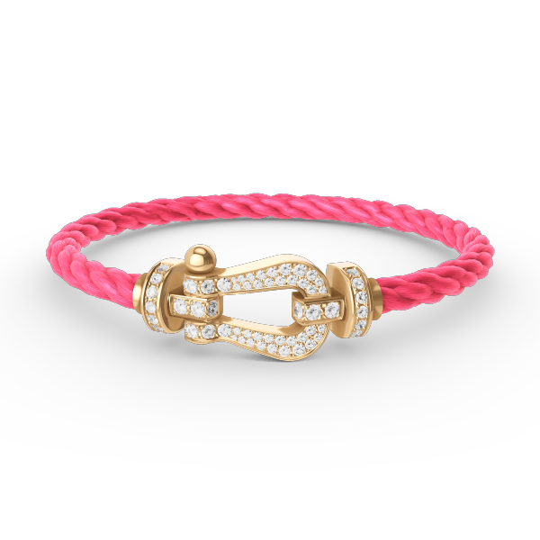 TimiFORCE LARGE HORSESHOE FULL DIAMOND BRACELET GOLD