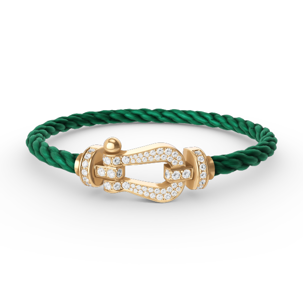 TimiFORCE LARGE HORSESHOE FULL DIAMOND BRACELET GOLD