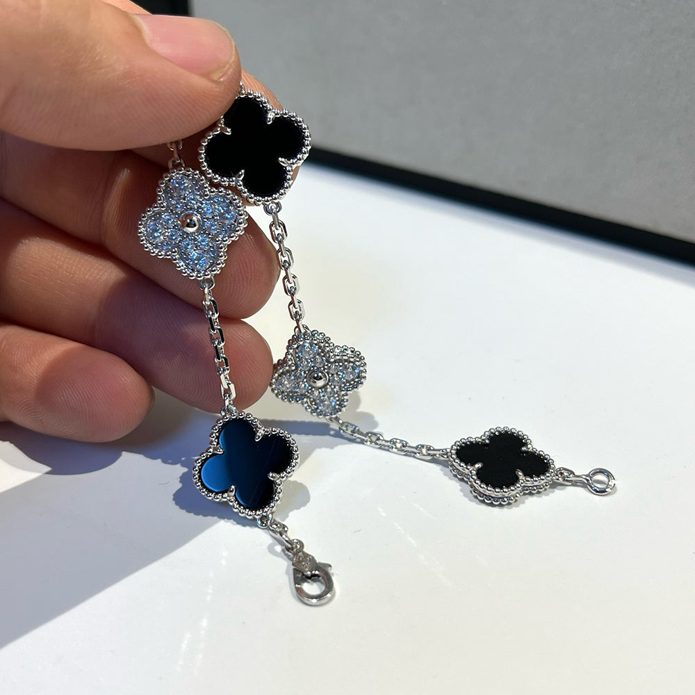 [Timi]New  CLOVER 5 MOTIF ONYXS BRACELET COLLECTION