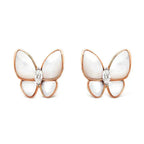 TimiBUTTERFLY MOP DIAMOND EARRINGS