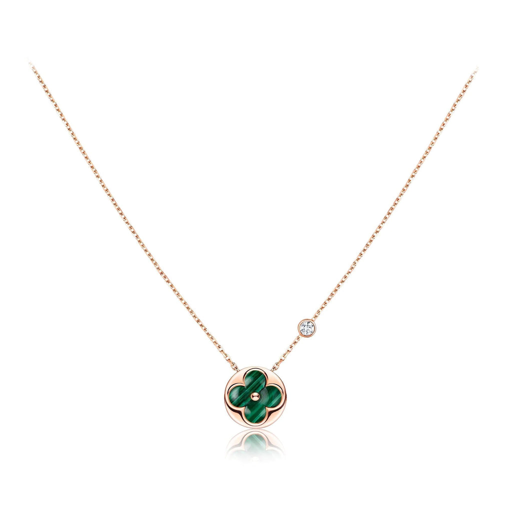 TimiSUN PEDANT PINK GOLD 1 DIAMOND NECKLACE