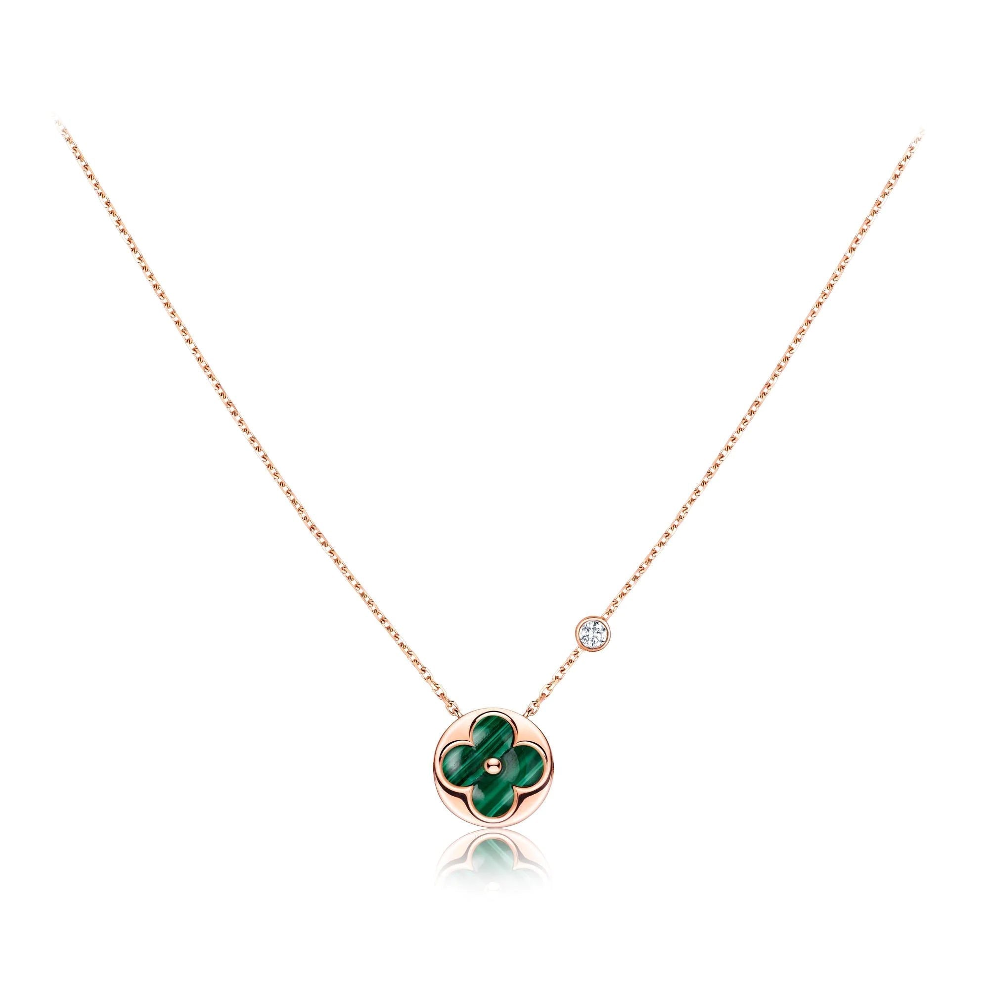 TimiSUN PEDANT PINK GOLD 1 DIAMOND NECKLACE