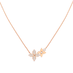 TimiSTAR BLOSSOM NECKLACE PINK GOLD DIAMONDS