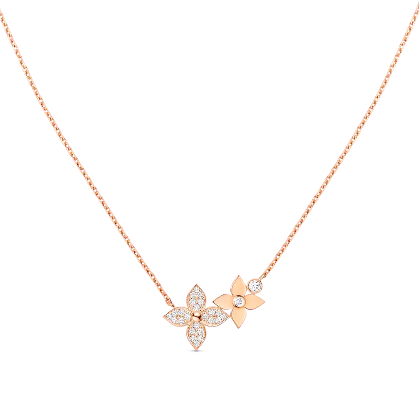 TimiSTAR BLOSSOM NECKLACE PINK GOLD DIAMONDS