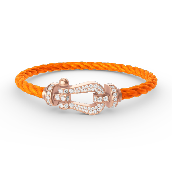 TimiFORCE LARGE HORSESHOE FULL DIAMOND BRACELET ROSE GOLD